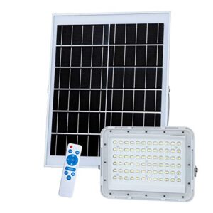200w led solar flood lights,18000lumens street flood light outdoor ip67 waterproof with remote control security lighting for yard, garden, gutter, swimming pool, pathway, basketball court, arena