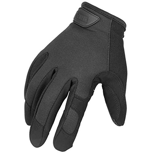 OZERO Work Gloves for Men: Touchscreen Mechanic Gloves Flex Grip Non-slip Palm Working Glove for Construction, Gardening, Home Project, DIY, Shooting, Hunting 1 Pair (Black, Large)