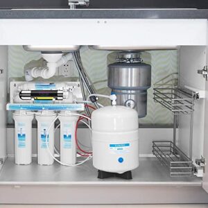 Geekpure 6 Stage Reverse Osmosis Drinking Water Filter System with UV Filter-75GPD