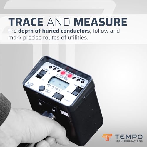 TEMPO Communications BLL-200 Buried Line Locator | Accurate Utility Tracing and Depth Measurement | Professional Grade (2023 Model)