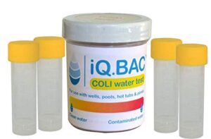 iq.bac water testing kit 4 pack | coliform & e coli testing kit | hot tubs pond lake well pool test kit | e coli testing kit | portable water test kit | water test kits for drinking water recycled