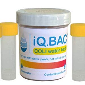 iQ.BAC Water Testing Kit 4 Pack | Coliform & E Coli Testing Kit | Hot Tubs Pond Lake Well Pool Test Kit | E Coli Testing Kit | Portable Water Test Kit | Water Test Kits For Drinking Water Recycled