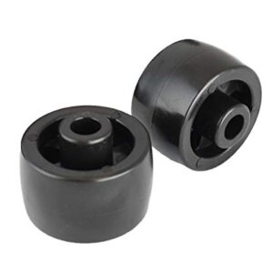 Pallet Jack/Truck Load Wheels Set with Axles and Entry Exit Roller 2.75" x 3.75" with Bearings ID 20mm Poly Tread Black