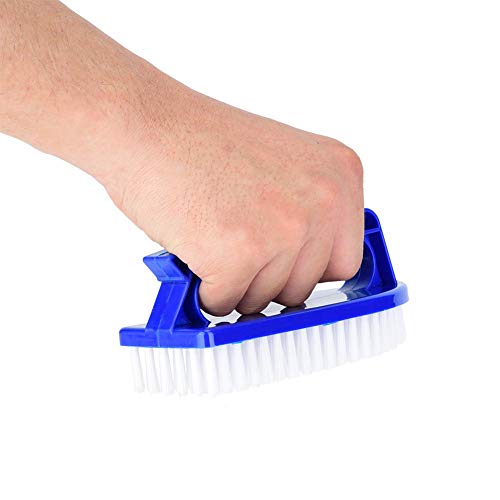 TOPINCN Swimming Pool Step Corner Brush Hand-held Door Window Tools with Fine Bristles Nonslip Handle