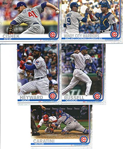 2019 Topps Complete (Series 1 & 2) Baseball Chicago Cubs Team Set of 28 Cards: Ben Zobrist(#9), Jon Lester(#40), David Bote(#86), Javier Baez(#90), Jose Quintana(#105), Willson Contreras(#119), Pedro Strop(#142), Kyle Hendricks(#171), Wrigley Field(#197),