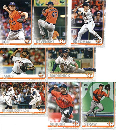 2019 Topps Complete (Series 1 & 2) Baseball Houston Astros Team Set of 29 Cards: Carlos Correa(#32), Yuli Gurriel(#55), Justin Verlander(#57), Kyle Tucker(#60), Hector Rondon(#91), Brad Peacock(#136), Minute Maid Park(#159), Charlie Morton(#169), Jose Alt