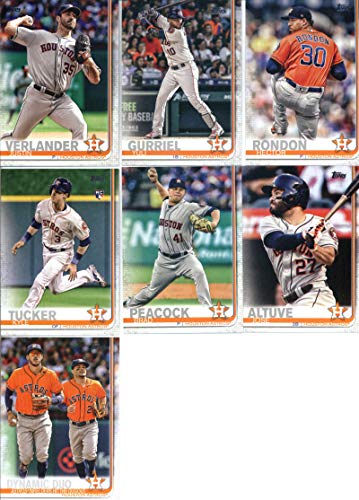 2019 Topps Complete (Series 1 & 2) Baseball Houston Astros Team Set of 29 Cards: Carlos Correa(#32), Yuli Gurriel(#55), Justin Verlander(#57), Kyle Tucker(#60), Hector Rondon(#91), Brad Peacock(#136), Minute Maid Park(#159), Charlie Morton(#169), Jose Alt