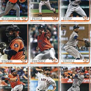 2019 Topps Complete (Series 1 & 2) Baseball Houston Astros Team Set of 29 Cards: Carlos Correa(#32), Yuli Gurriel(#55), Justin Verlander(#57), Kyle Tucker(#60), Hector Rondon(#91), Brad Peacock(#136), Minute Maid Park(#159), Charlie Morton(#169), Jose Alt