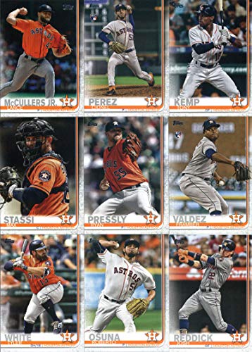 2019 Topps Complete (Series 1 & 2) Baseball Houston Astros Team Set of 29 Cards: Carlos Correa(#32), Yuli Gurriel(#55), Justin Verlander(#57), Kyle Tucker(#60), Hector Rondon(#91), Brad Peacock(#136), Minute Maid Park(#159), Charlie Morton(#169), Jose Alt