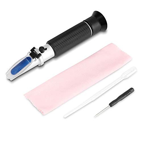 Alcohol Refractometer with ATC 0~80% VOL Volume,Professional Handheld Brix for Grape Wine Brewing,Dual Scale Measurement Tool for Making Alcohol Test Winemakers Homebrew