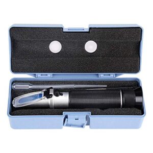 Alcohol Refractometer with ATC 0~80% VOL Volume,Professional Handheld Brix for Grape Wine Brewing,Dual Scale Measurement Tool for Making Alcohol Test Winemakers Homebrew