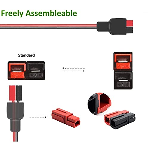 AYECEHI Solar Adapter Cable Solar Power Adapter Connector 3.2ft Male and Female Solar Panel Cable Kits -12AWG 1m/3.2ft