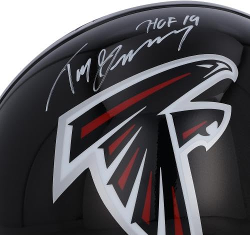 Tony Gonzalez Atlanta Falcons Autographed Riddell Replica Helmet with "HOF 19" Inscription - Autographed NFL Helmets