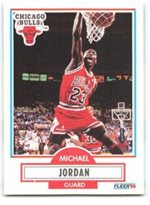 1990-91 fleer #26 michael jordan nm-mt chicago bulls officially licensed nba basketball trading card