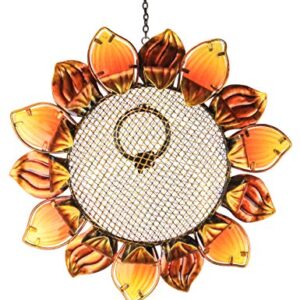 MUMTOP Wild Bird Feeders 14" Metal Sunflower Outdoor Bird Breeders Can Hang in Patio Garden Trees with Hook