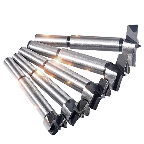 KATUR 15mm to 35mm Hinge Boring Bit Tungsten Steel Forstner Drill Bits Set Hinge Forstner Boring Hole Saw(5pcs,15-35mm)