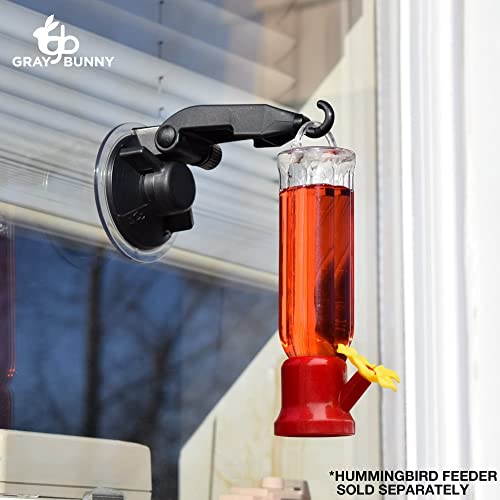 Gray Bunny Hummingbird Feeder Window Mount Suction Cup, 2-Pack, Window Bird Feeder Hanger for Small Hummingbird Feeders