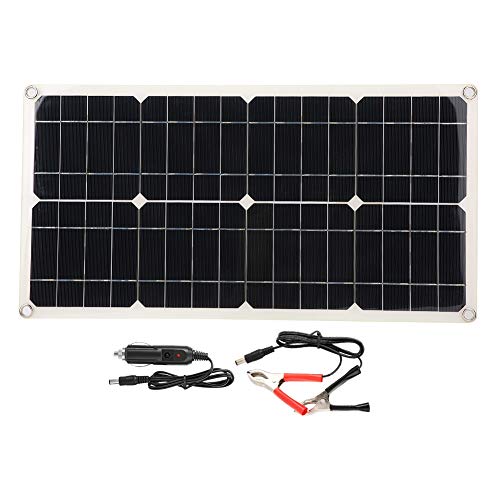 Solar Panel,5V 40W Dual USB Flexible Waterproof Portable Single Crystal Solar Power Panel Charger High Conversion Rate Car Battery Charger Controller for Laptops,RVs,etc