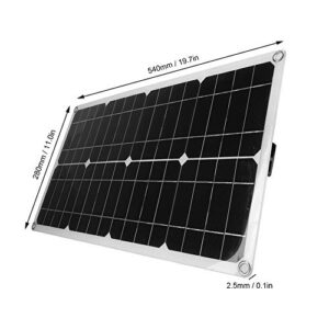 Solar Panel,5V 40W Dual USB Flexible Waterproof Portable Single Crystal Solar Power Panel Charger High Conversion Rate Car Battery Charger Controller for Laptops,RVs,etc