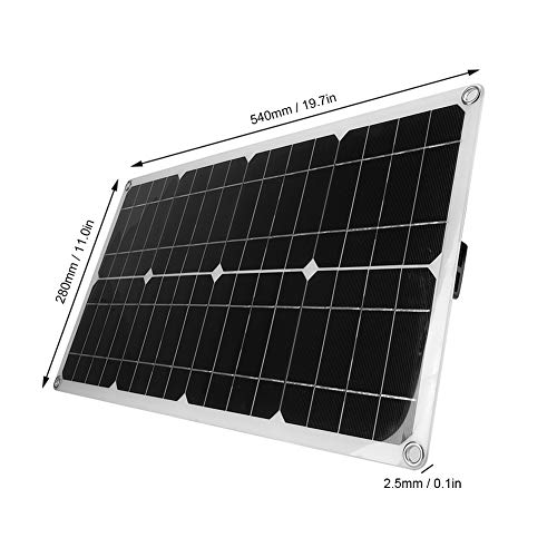 Solar Panel,5V 40W Dual USB Flexible Waterproof Portable Single Crystal Solar Power Panel Charger High Conversion Rate Car Battery Charger Controller for Laptops,RVs,etc