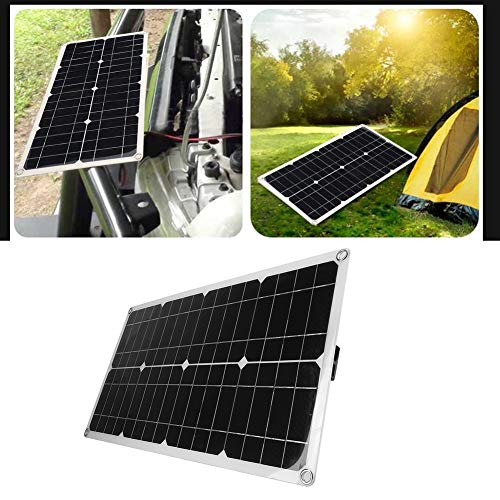 Solar Panel,5V 40W Dual USB Flexible Waterproof Portable Single Crystal Solar Power Panel Charger High Conversion Rate Car Battery Charger Controller for Laptops,RVs,etc