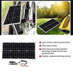 Solar Panel,5V 40W Dual USB Flexible Waterproof Portable Single Crystal Solar Power Panel Charger High Conversion Rate Car Battery Charger Controller for Laptops,RVs,etc