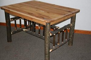 rustic hickory dining table