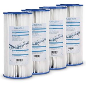 geekpure 10-inch whole house pleated pp sediment filter-4.5" x 10"-5 micron