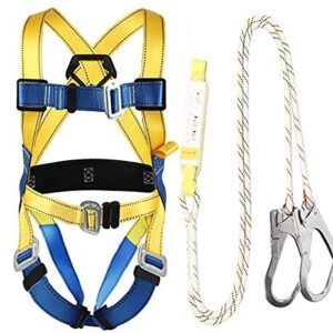 Ymachray Fall Protection Safety Harness OSHA/ANSI Compliant,internal Shock Absorbing landyard&Hook