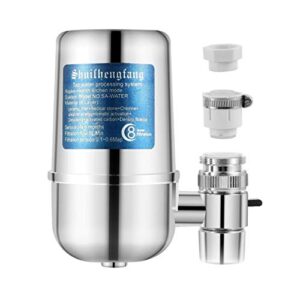 faucet water filter, hima tap water purifier 8 layer purification ceramics remove heavy metals, fluoride, suitable for most taps, home kitchen healthy drinking water filter