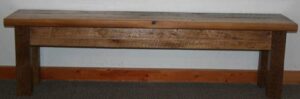 weathered timber bench