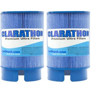 clarathon replacement for softub 8553 2009+ spa models - blue media hot tub filters 2-pack