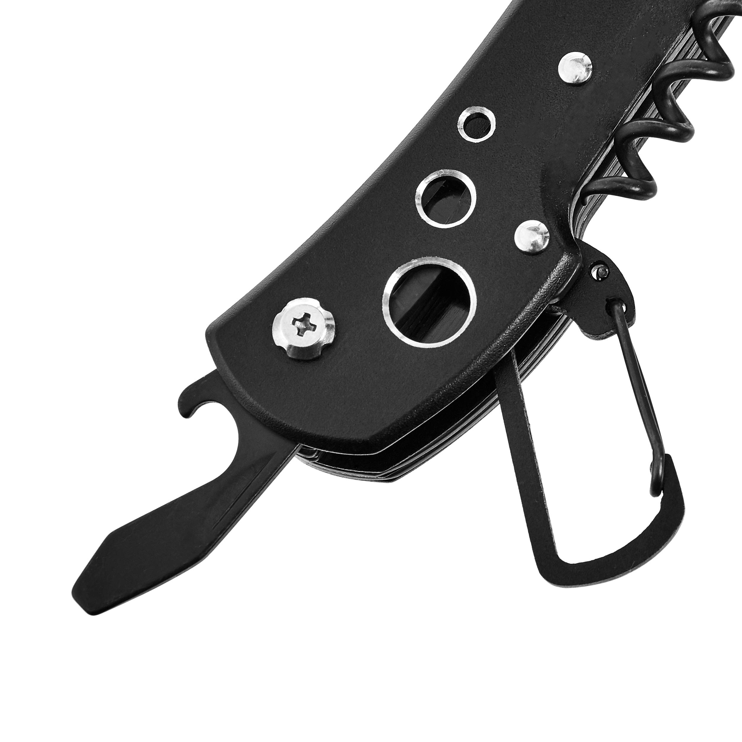 Amazon Basics 15-in-1 Stainless Steel Multitool Pocket Knife with Sheath, Black