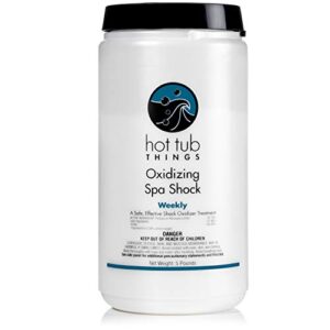 hot tub things oxidizing spa shock 5 pounds - prevents organic buildup & cloudy water for swimming, above & inground pools, comparable to spa guard enhanced shock for hot tub and bioguard smart shock