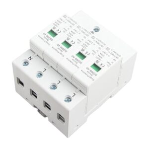 4P 40KA House Protector,220V Protective Device,Din Rail Low‑voltage Arrester,Fire Proof,High Conductivity,Quick Response,for Protect Electric System,On-Loading Electrical