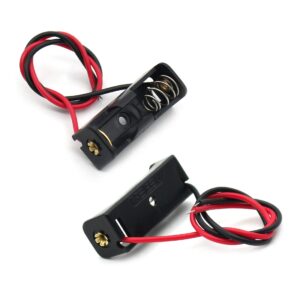 8 Pack A23 Battery Holder Box with Wire Leads 12V 23A Battery Holder Spring Clip Case Black Plastic Housing.