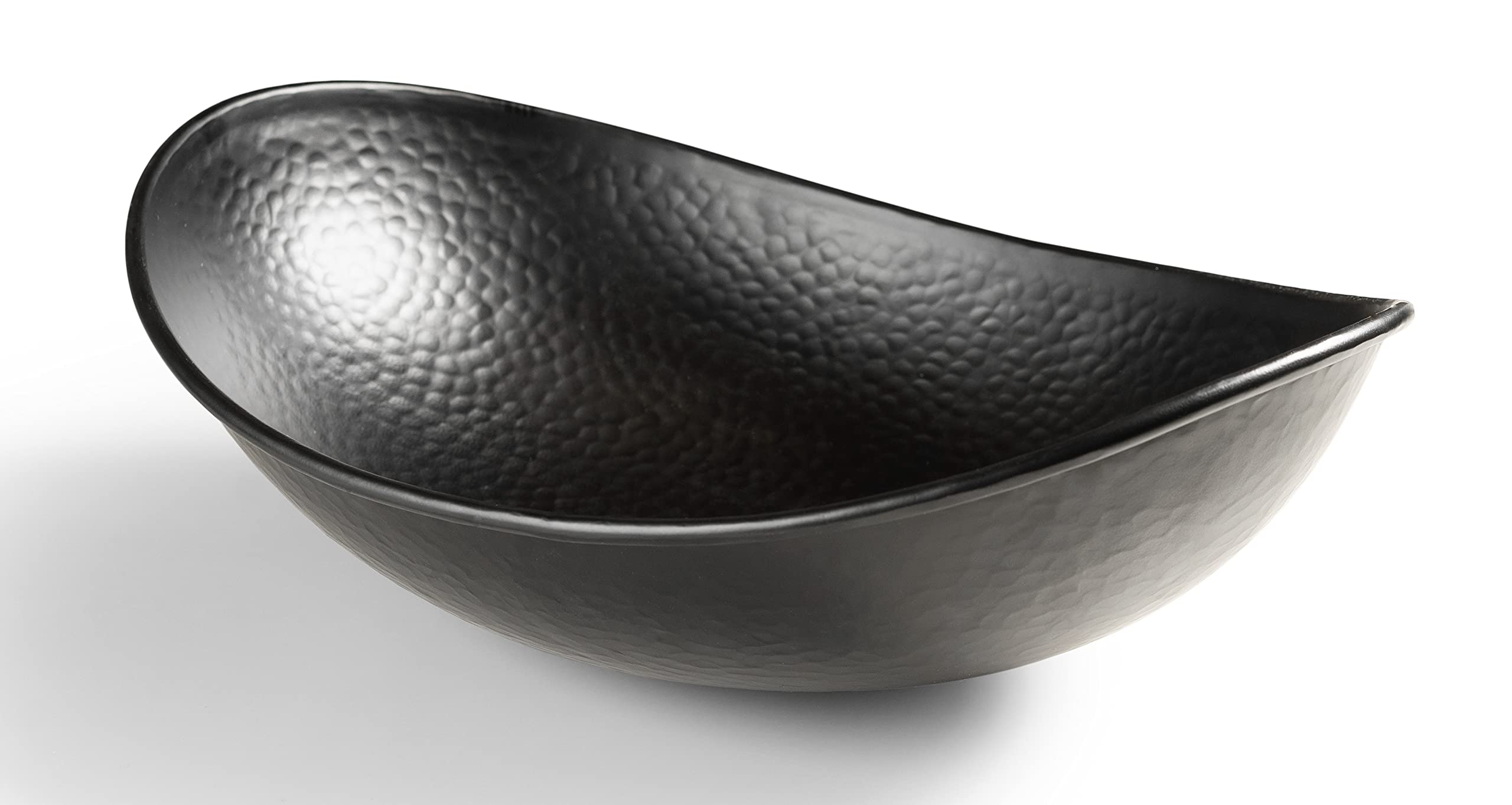 Monarch Abode 19186 Hand Hammered Matte Black Harbor Vessel Bathroom Sink (19 inches)