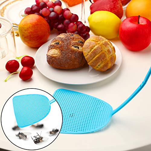 10 Pieces Fly Swatter, Colorful Strong Flexible Manual Fly Swat Set Plastic Durable Fly Swatter