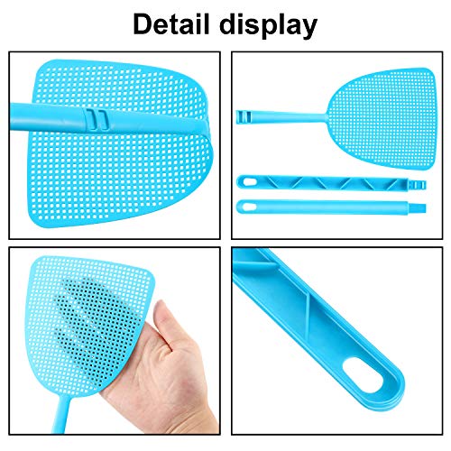10 Pieces Fly Swatter, Colorful Strong Flexible Manual Fly Swat Set Plastic Durable Fly Swatter