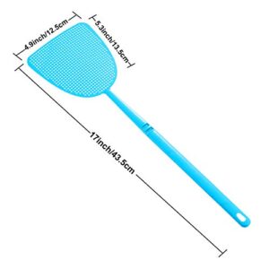 10 Pieces Fly Swatter, Colorful Strong Flexible Manual Fly Swat Set Plastic Durable Fly Swatter