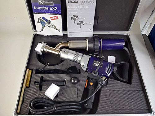 WELDY 3400W Handheld Plastic Extrusion Welding Machine kit Hot Air Plastic Welder Gun Vinyl Weld Extruder Welder Machine (EX2)