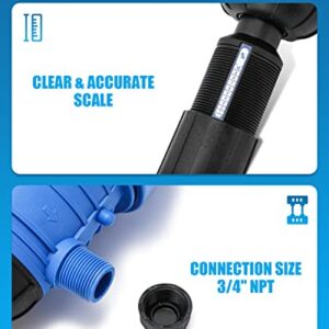 NEWTRY 1%-10% Fertilizer Injector for Drip Irrigation, Adjustable Water Powered Dosing Pump, 3/4" NPT