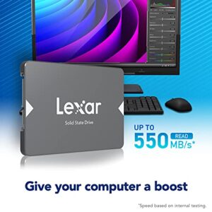 Lexar NS100 512GB 2.5” SATA III Internal SSD, Solid State Drive, Up to 550MB/s Read (LNS100-512RBNA)