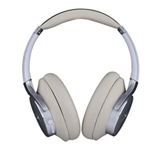 Altec Lansing Comfort Q+ Bluetooth Headphones, Active Noise Cancellation, Comfortable, Quite, Noise Cancelling Headphone, Up to 26 Hours of Playtime, 30 Ft. Wireless Range, White/Cream