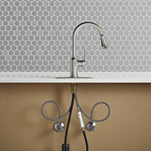 KOHLER Brynn Pull Down Kitchen Faucet, 2 Function sprayhead, Magnetic Docking, Stainless Steel, K-R23089-SD-VS