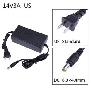 Pukido 14V 3A AC to DC Power Adapter Converter 6.04.4mm for Samsung LCD Monitor - (Plug Type: EU)