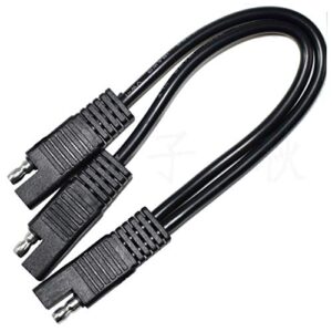 lixintian 18awg sae dc power automotive connector cable y splitter 1 to 2 sae extension cable ，for solar panels, chargers
