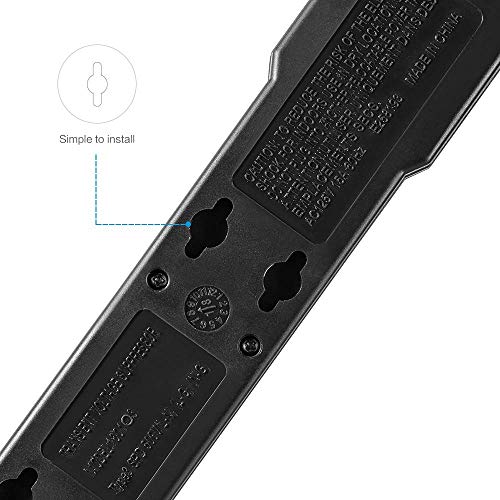 KMC 6-Outlet Surge Protector Power Strip 10-Pack, 735 Joules, Overload Protection, 2-Foot Cord