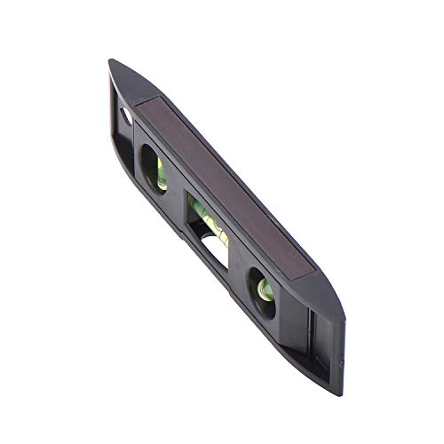 6-Inch Magnetic Torpedo Level 3 Bubbles Home Use Black, 2PCS