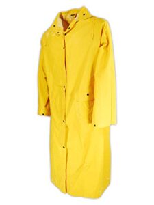 magid rainmaster heavyweight pvc raincoat, 1 jacket, size xl, yellow, r2014